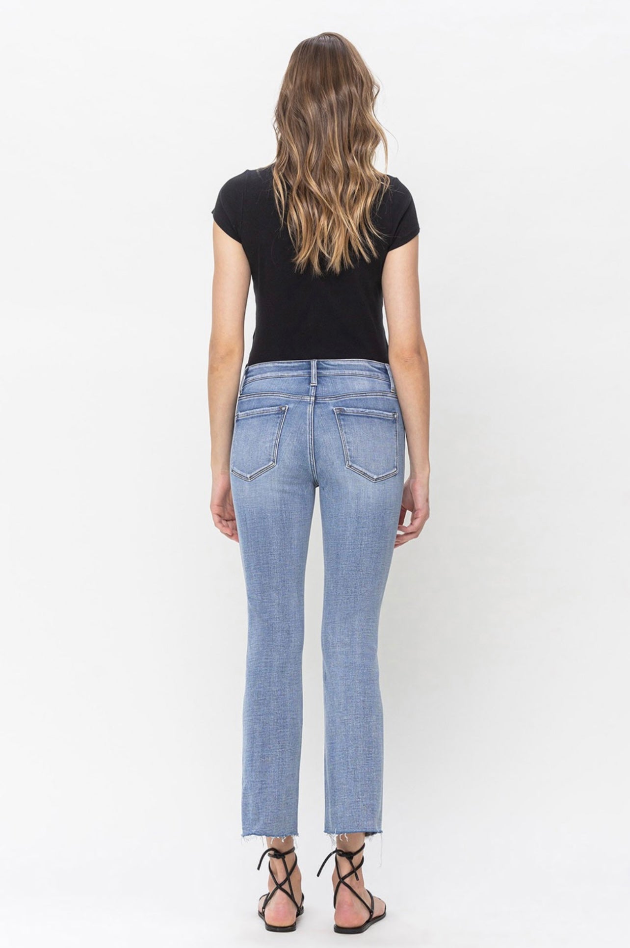 Vervet MidRise Crop Flare Jeans