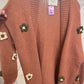 Brown flower cardigan