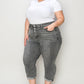 Judy Blue Full Size Button Fly High Waist Cuffed Capris