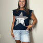 Sequin Star Ruffle Shirt