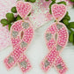 Breast Cancer Ribbon Earrings