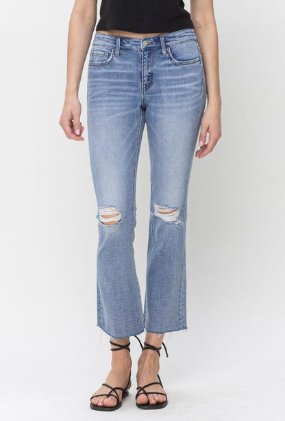 Vervet MidRise Crop Flare Jeans