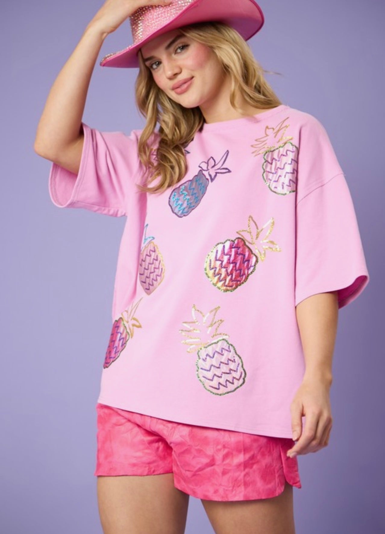 Sequin Pineapple Top