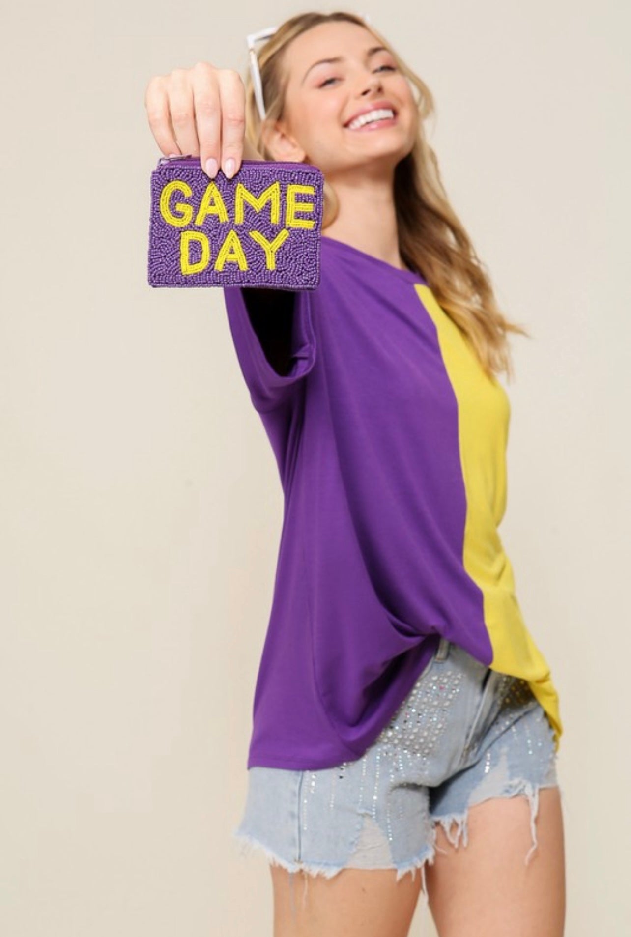 Gameday multi color top!