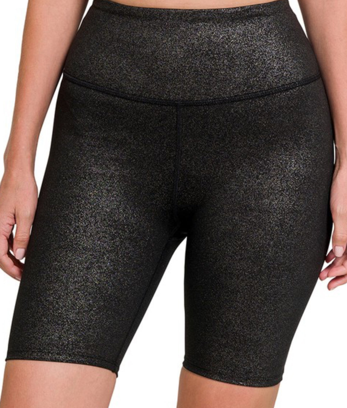 Glitter athletic biker shorts