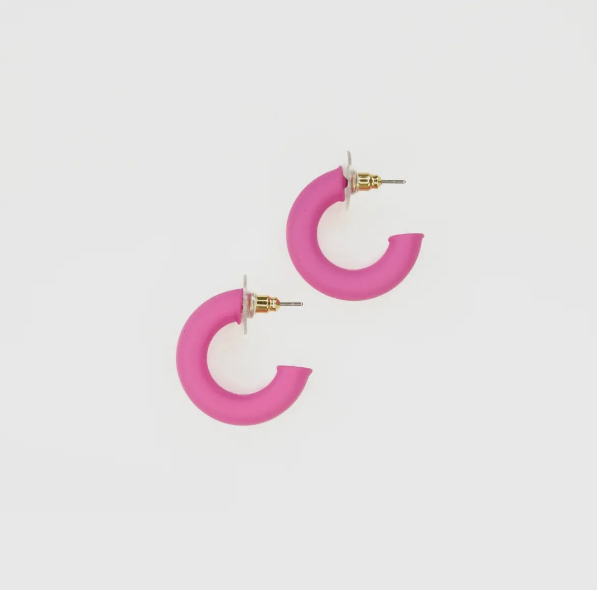 Clay hoop earrings