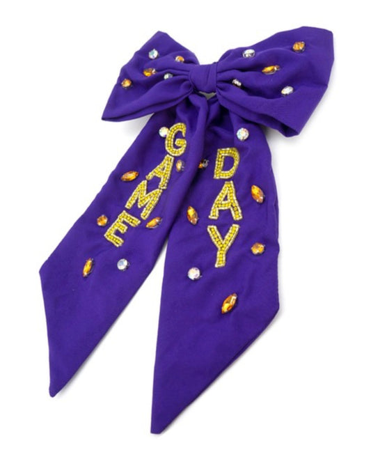 Gemstone game day bow