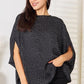 Black white poncho top