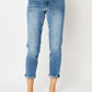 Judy Blue Full Size Cuffed Hem Low Waist Slim Jeans