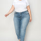 Judy Blue Full Size Cuffed Hem Low Waist Slim Jeans