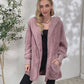 Faux Fur Open Front Hooded Jacket- One Size(2 Colors)