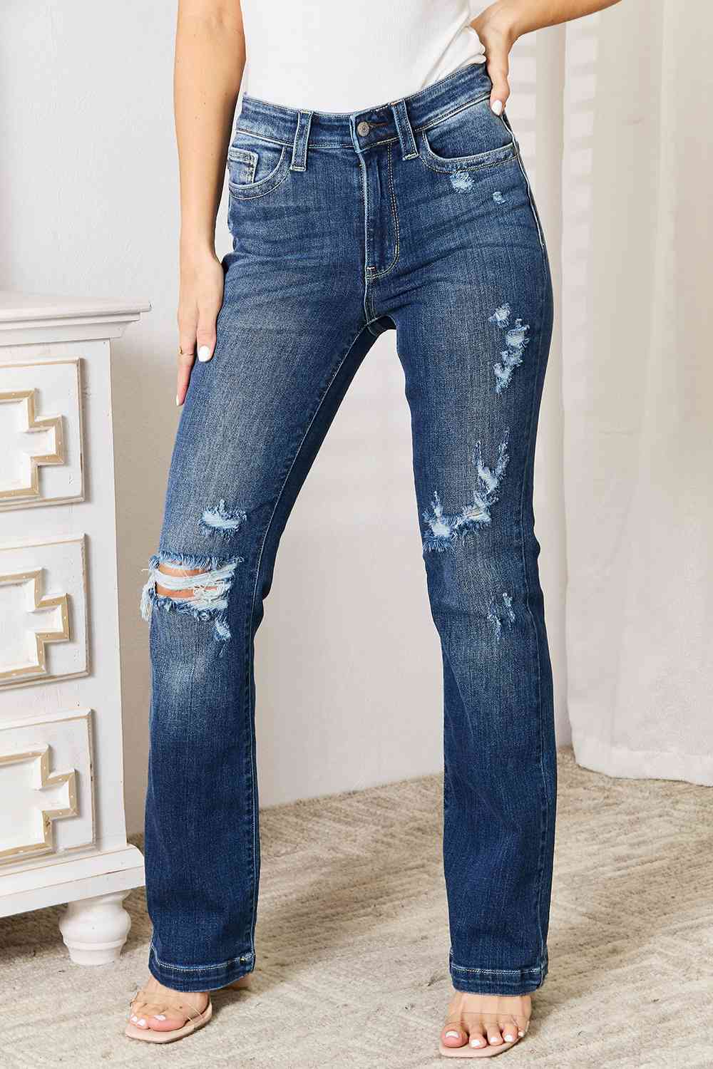 Judy Blue Full Size Mid Rise Bootcut Jeans